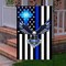 American Flag - The Thin Blue Line. Police. Law Enforcement American Eagle Flag TPT1581F, Garden Flag (11.5" x 17.5") - USA Flags Premium Polyester